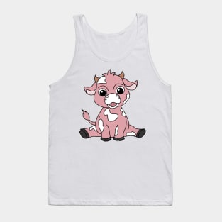 Pink cow Tank Top